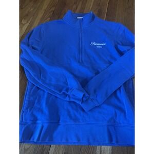 Nike Paramount Tech Embroidered Logo 1/2 Zip Sweatshirt Blue Film‎ Company Sz M